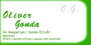 oliver gonda business card